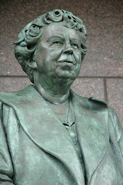 Eleanor Roosevelt at the FDR Memorial